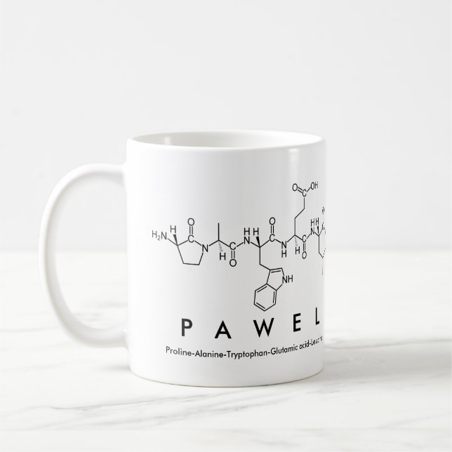 Pawel peptide name mug (Left)
