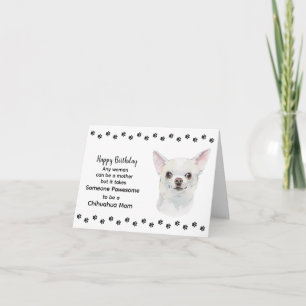 Pawesome Best Chihuahua Dog Mum Happy Birthday Card