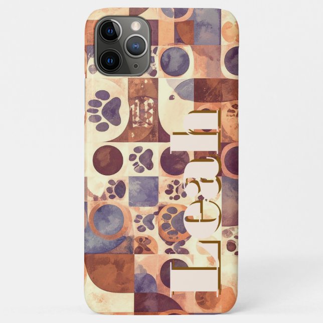 Pawesome Customisable Abstract Dog Paw Print Case-Mate iPhone Case (Back)