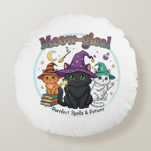 Pawfect Pet Lovers Design Round Cushion (Front)