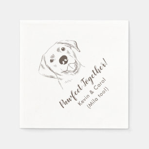 Pawfect Together Labrador Wedding Napkins