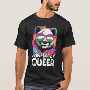 Pawfectly Queer Panda With Sunglasses Genderqueer T-Shirt