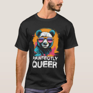 Pawfectly Queer Panda With Sunglasses Omni-Ual Fla T-Shirt