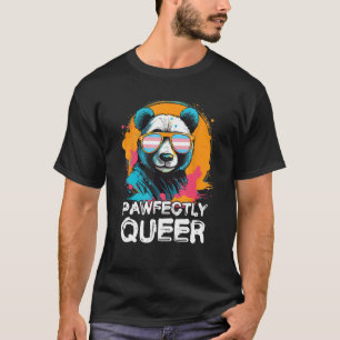 Pawfectly Queer Panda With Sunglasses Transgender T-Shirt
