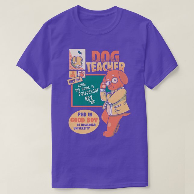 Pawfessor Teacher Dog Professor School I Love My T T-Shirt (Design Front)