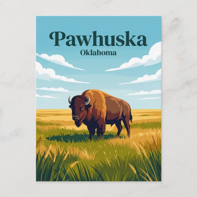 Pawhuska Oklahoma Postcard (Front)