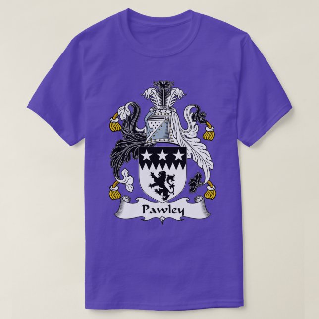 Pawley Coat of Arms Family Crest  T-Shirt (Design Front)