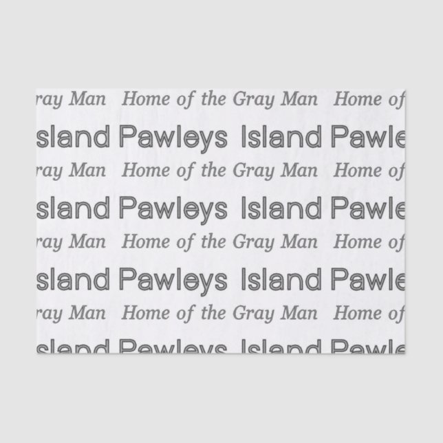 Pawleys Island Grey Man Tissue Paper (Front)