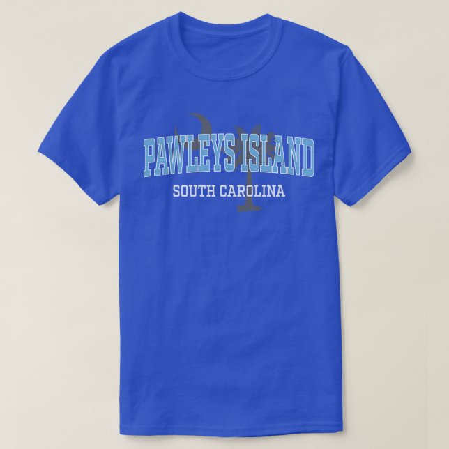 Pawleys Island South olina Palmetto Coastal Blue T-Shirt (Design Front)