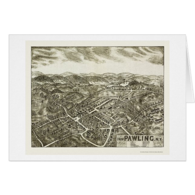 Pawling, NY Panoramic Map - 1909 (Front Horizontal)