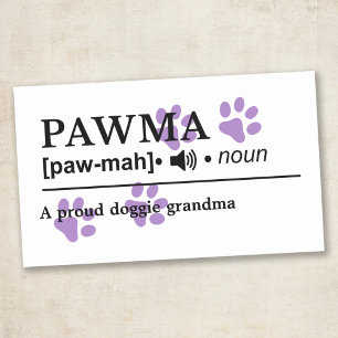 Pawma - Customisable Definition - Doggie Grandma Rectangular Sticker