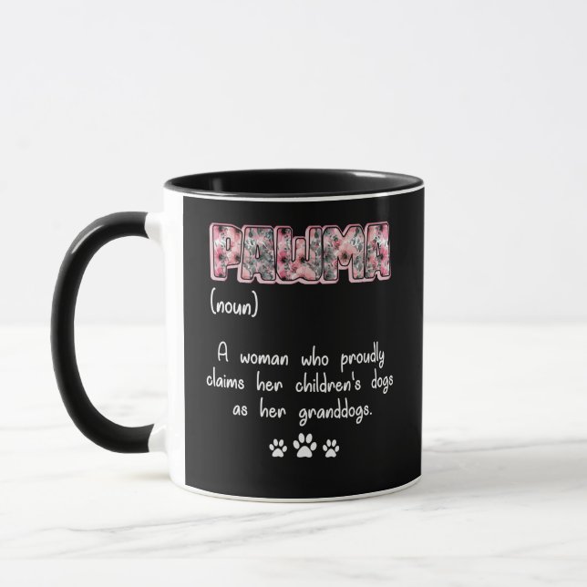 Pawma Definition mama Grandma aunt dog lovers Mug (Left)