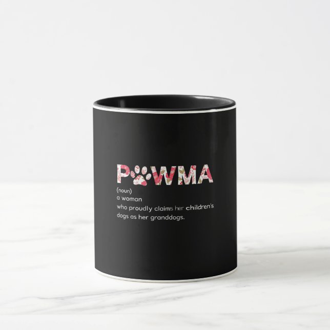 Pawma Definition with Floral Paw Print Mug (Center)