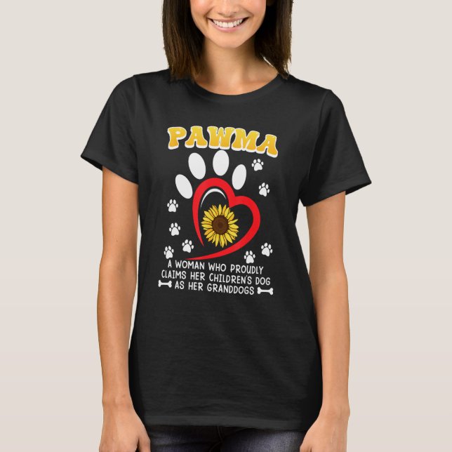 PAWMA Dog Granny Dog Love Dog Owner Doggie Grandma T-Shirt (Front)
