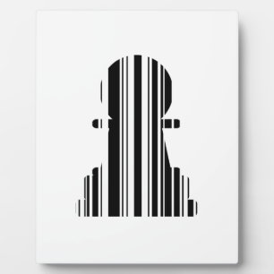 PAWN BAR CODE Chess Piece Pattern Design Plaque