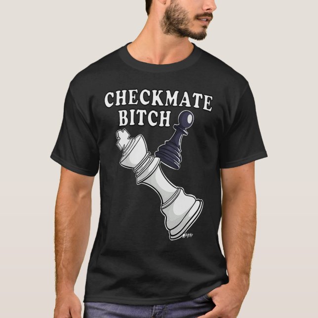 Pawn CHECKMATE cool chess T-Shirt (Front)
