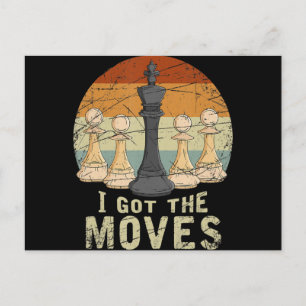 Pawn King Chess Figure Chessmen Gift Chess Postcard