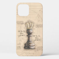 Pawn King / Queen, Old Fashioned Vintage Art. Gift