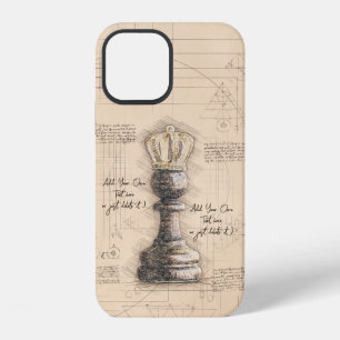Pawn King / Queen, Old Fashioned Vintage Art. Gift iPhone 12 Case