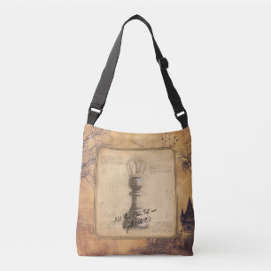 Pawn King / Queen Vintage Old Fashioned Chess Gift Crossbody Bag