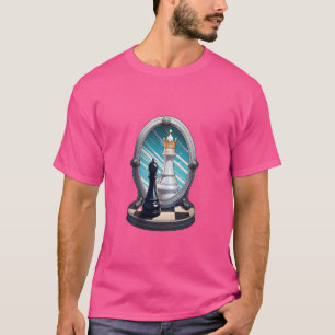 Pawn Queen Chess Player Mirror Reflection Potentia T-Shirt