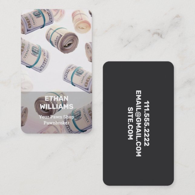 Pawn Shop Broker Business Card (Front/Back)