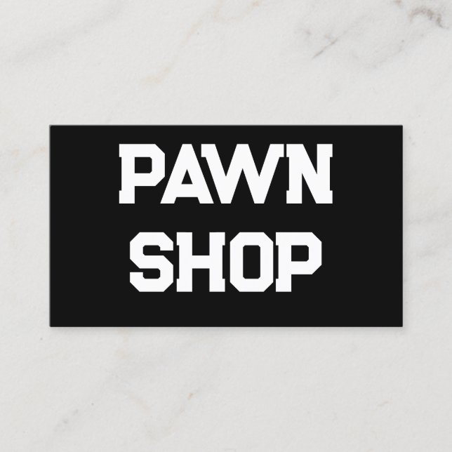 Pawn Shop Buy & Sell Loan Mortgage Customisable Business Card (Front)