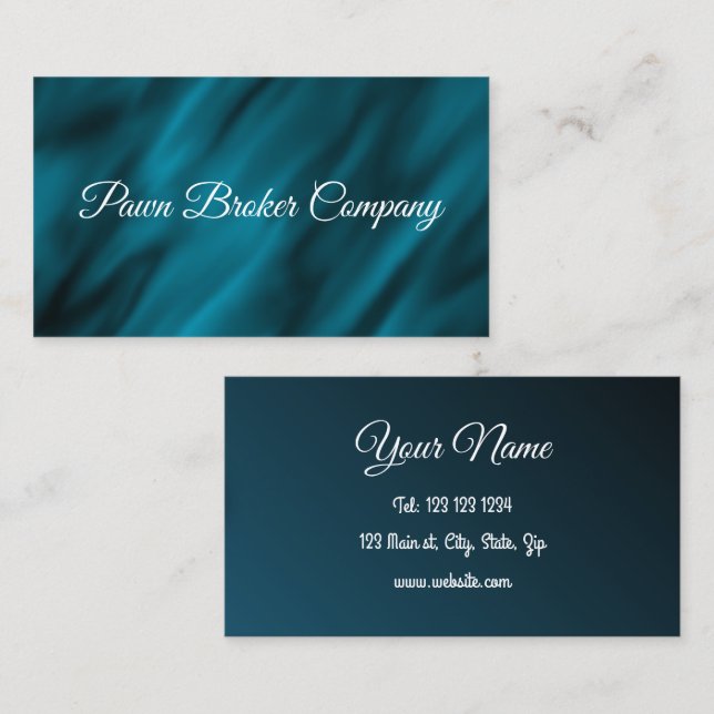 Pawn Shop Buy, Sell, Loan & Mortgage Personalised  Business Card (Front/Back)