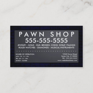 pawn shop : electric sign business card