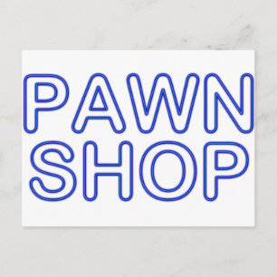 pawn shop : electric sign postcard