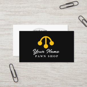 Pawn shop logo symbol business card template