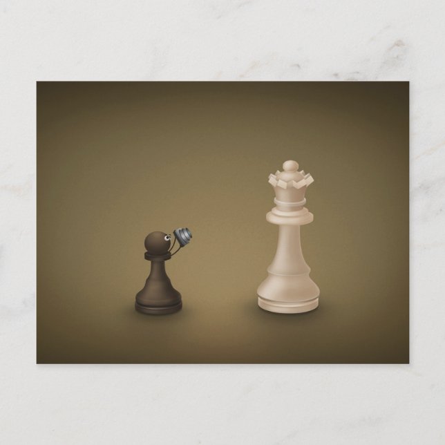 Pawn takes Queen Postcard (Front)