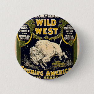 Pawnee Bill Shows Wild West 6 Cm Round Badge