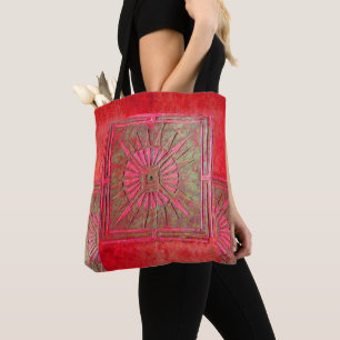 PAWNEE MORNING STAR, Red GreenTote Bag