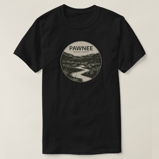 Pawnee National Grassland Colorado Stream T-Shirt (Design Front)