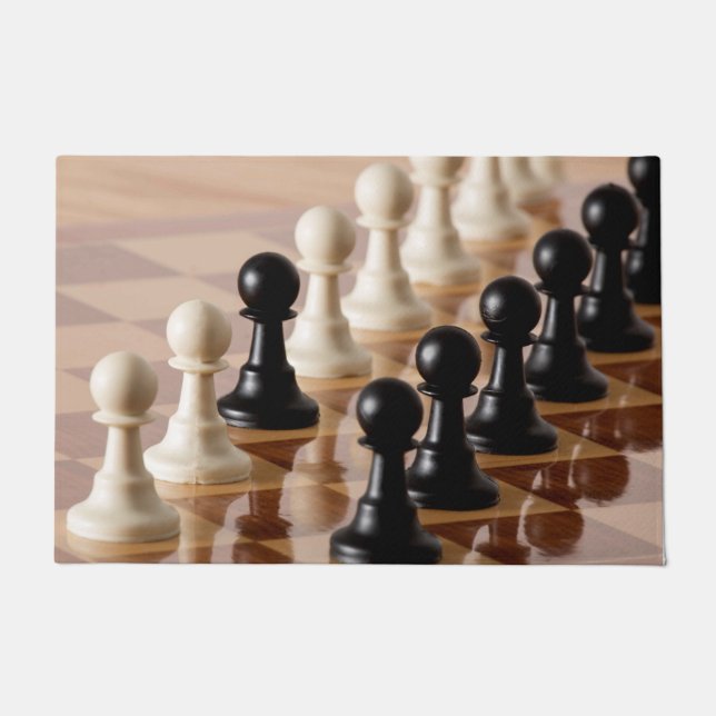 Pawns on Chess Board Doormat (Front)