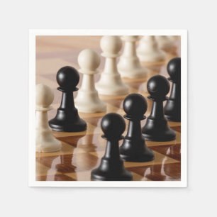 Pawns on Chess Board Napkin