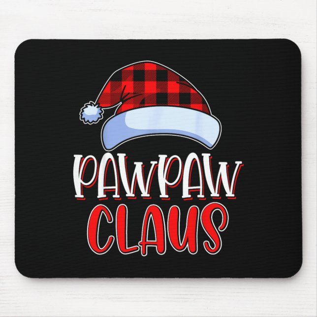 Pawpaw Claus Santa Family Matching Christmas Pajam Mouse Mat (Front)