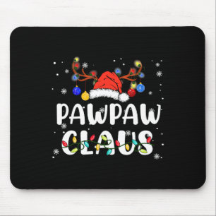Pawpaw Claus Santa Hat Reindeer Fun Christmas Fami Mouse Mat