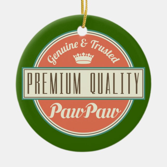 Pawpaw (Funny) Gift Ceramic Tree Decoration (Front)