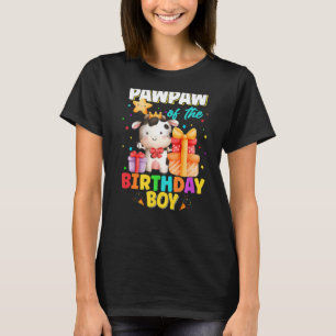 Pawpaw Of The Birthday Boy Cow Farm Animals Family T-Shirt