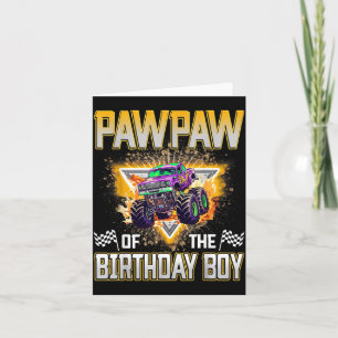 Pawpaw Of The Birthday Boy Monster Truck Birthday Card
