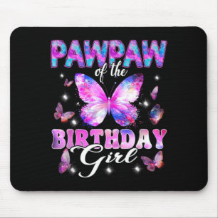 Pawpaw of the birthday girl butterfly family mouse mat