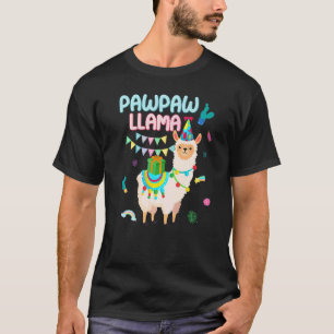 Pawpaw Of The Birthday Llamazing Alpaca Theme Fami T-Shirt