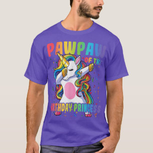 Pawpaw of the Birthday Princess Dabbing Unicorn Gi T-Shirt
