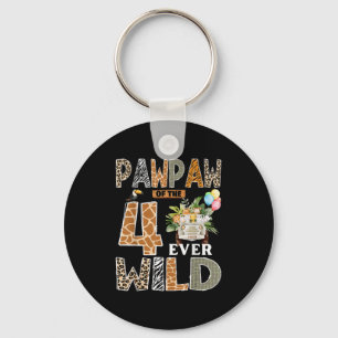 Pawpaw Of The Four Ever Wild Safari 4th Birthday B Key Ring