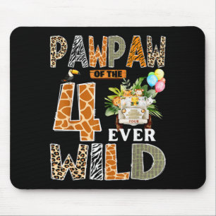 Pawpaw Of The Four Ever Wild Safari 4th Birthday B Mouse Mat