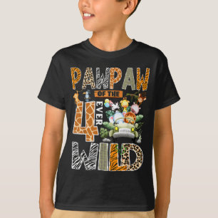 Pawpaw of the four wild safari jungle 4th birthday T-Shirt