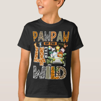 Pawpaw of the four wild safari jungle 4th birthday T-Shirt
