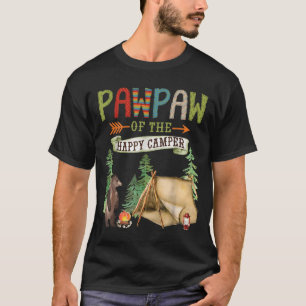 Pawpaw Of The Happy Camper First Birthday Camng  T-Shirt